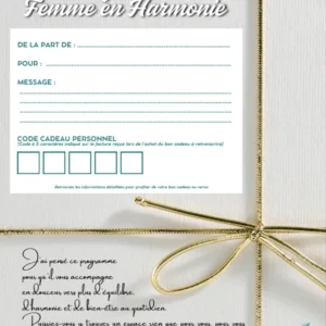 Bon Cadeau - Programme Bien-être "Femme en Harmonie" d'Alexandra TREY